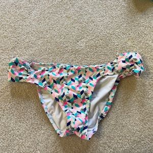 Victoria secret- pink patterned bikini bottoms